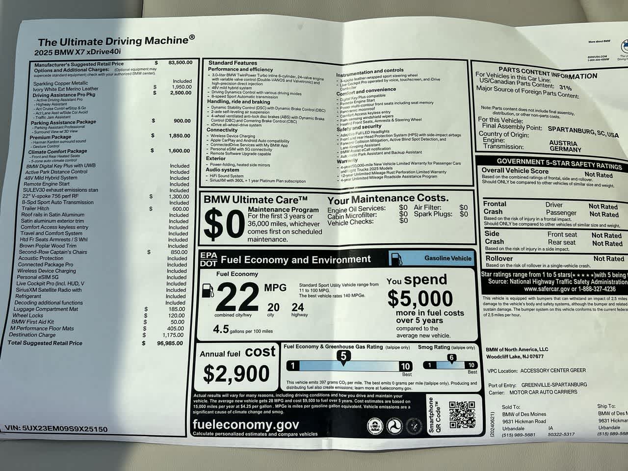 2025 BMW X7 xDrive40i 41