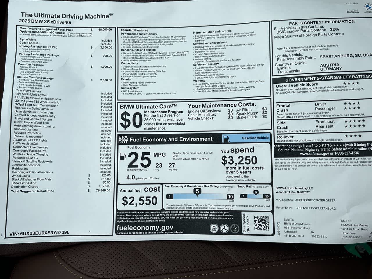 2025 BMW X5 xDrive40i 36