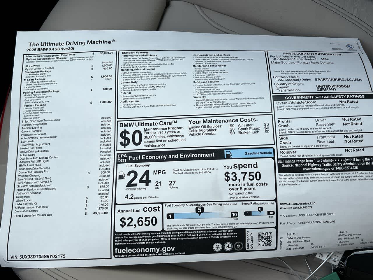 2025 BMW X4 xDrive30i 36