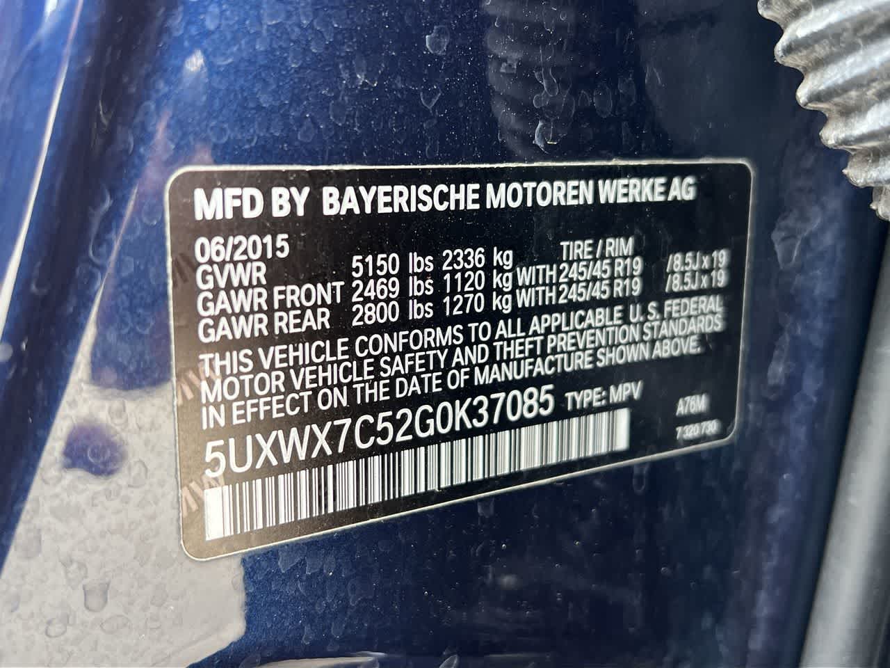 2016 BMW X3 xDrive35i 38