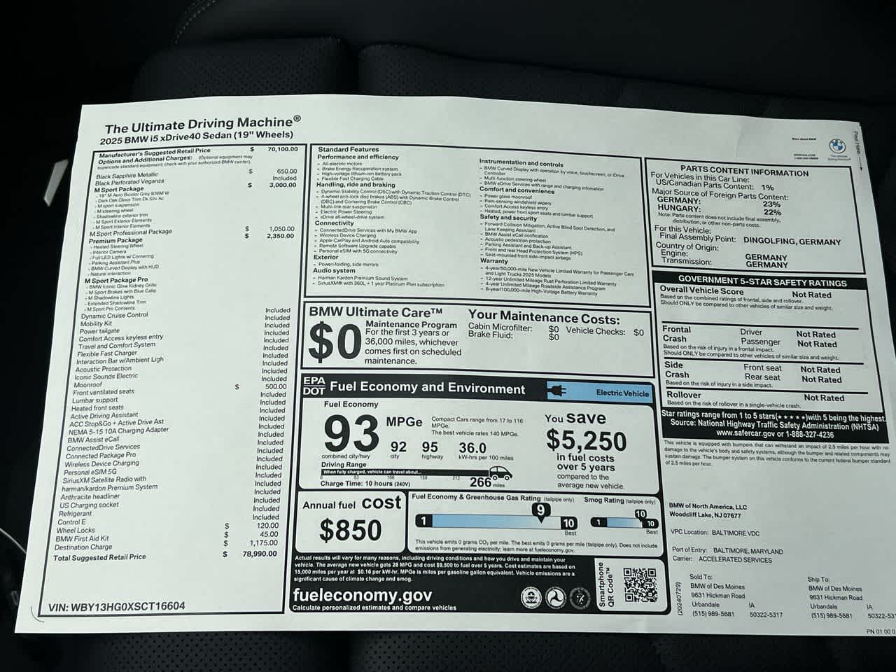 2025 BMW i5 xDrive40 35