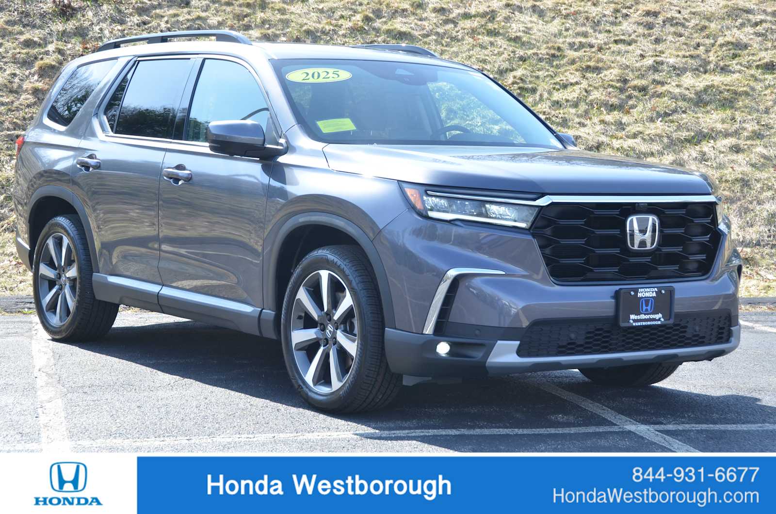 Gray (Modern Steel Metallic) 2025 Honda Pilot Elite AWD SUV / Crossover All-Wheel Drive Automatic