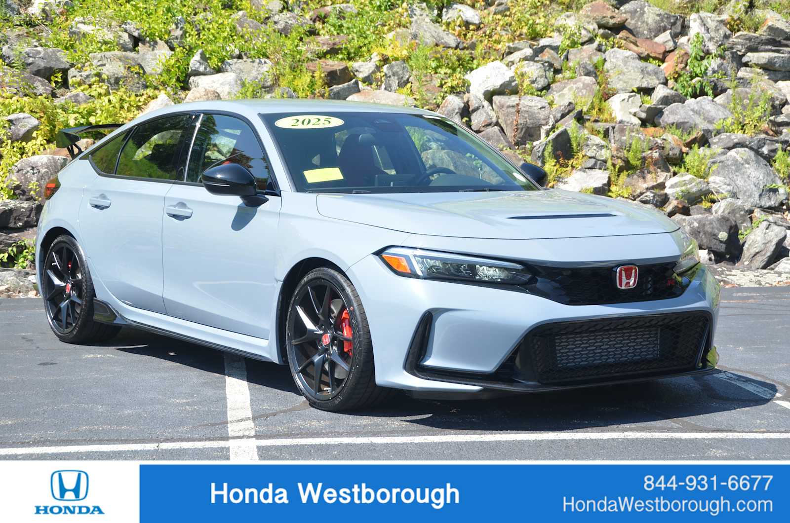 Sonic Gray Pearl 2025 Honda Civic Type R Hatchback Front-Wheel Drive 6-Speed Manual