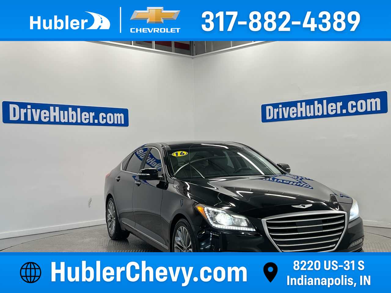Caspian Black 2016 Hyundai Genesis Sedan Rear-Wheel Drive Automatic