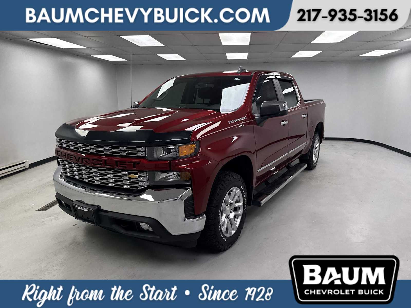 Cherry Red Tintcoat 2021 Chevrolet Silverado 1500 Custom Crew Cab 4WD Pickup Truck Four-Wheel Drive 6-Speed Automatic