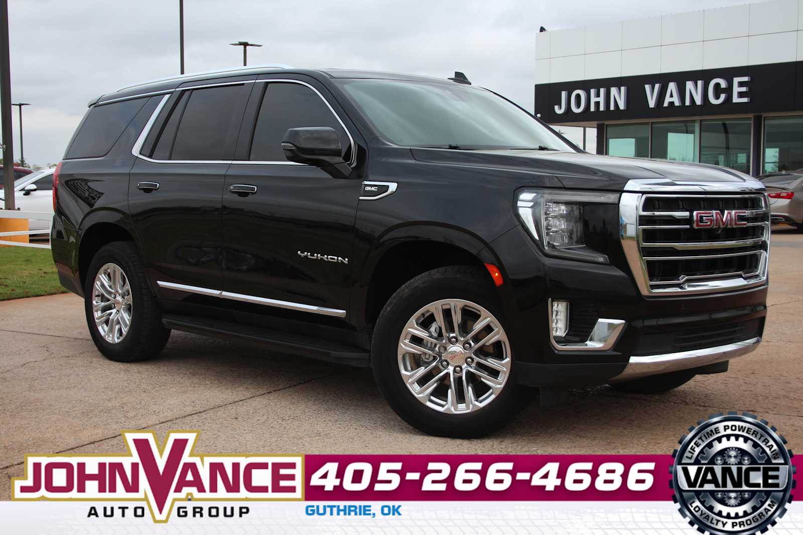 Onyx Black 2021 GMC Yukon SLT 4WD SUV / Crossover Four-Wheel Drive Automatic
