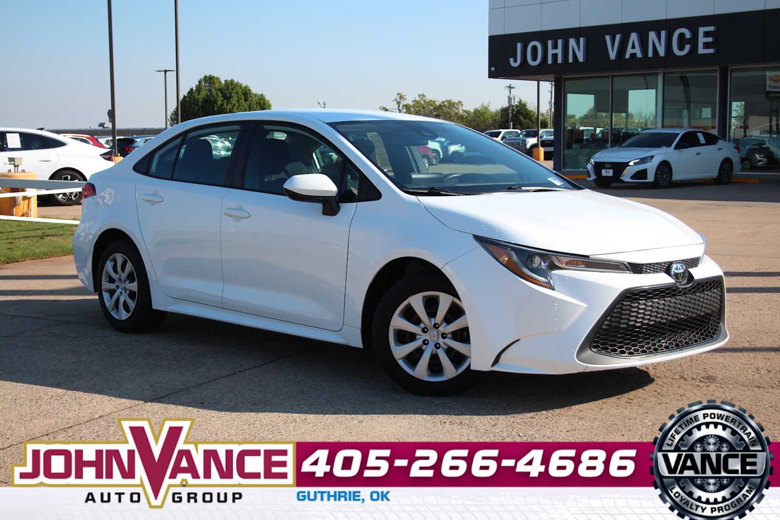 White 2022 Toyota Corolla LE FWD Sedan Front-Wheel Drive Continuously Variable Transmission