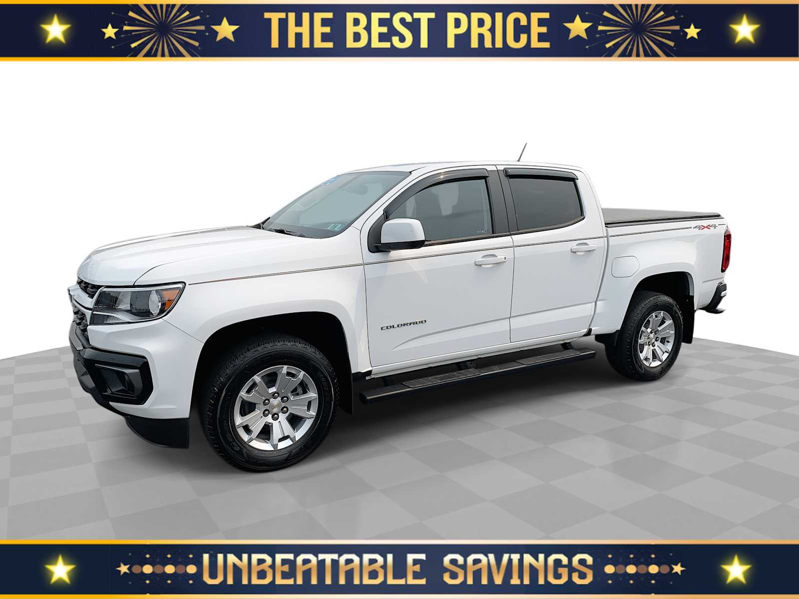 Summit White 2022 Chevrolet Colorado Pickup Truck Four-Wheel Drive 8-Speed Automatic