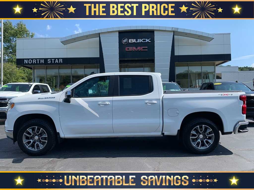 Summit White 2025 Chevrolet Silverado 1500 Pickup Truck Four-Wheel Drive 8-Speed Automatic