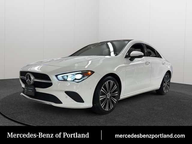 Polar White 2021 Mercedes-Benz CLA Coupe Front-Wheel Drive 7-Speed Automatic