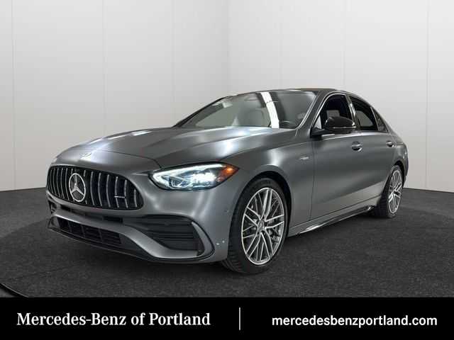 Gray (MANUFAKTUR Selenite Grey Magno) 2023 Mercedes-Benz C-Class Convertible All-Wheel Drive 9-Speed Automatic
