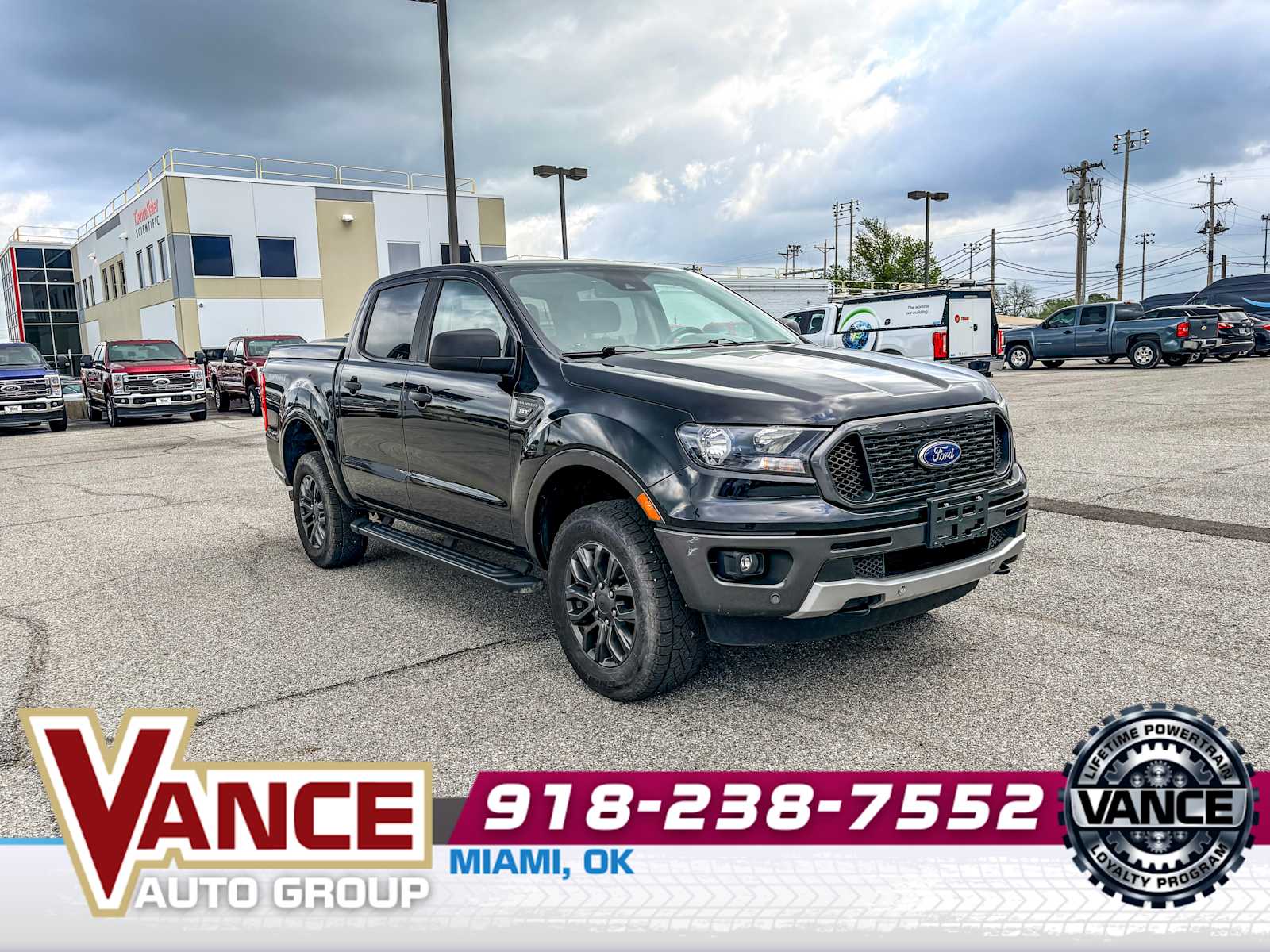 Shadow Black 2019 Ford Ranger XLT SuperCrew 4WD Pickup Truck Four-Wheel Drive Automatic