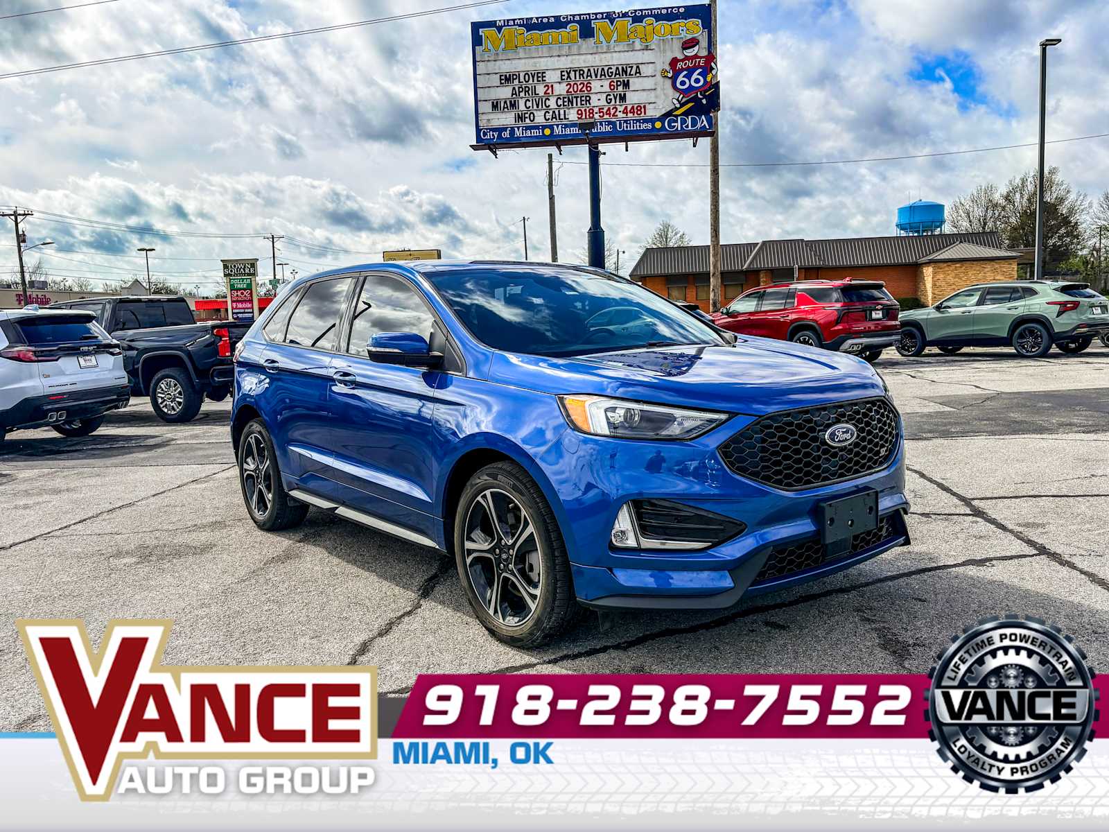 Ford Performance Blue 2021 Ford Edge ST AWD SUV / Crossover All-Wheel Drive 7-Speed Automatic