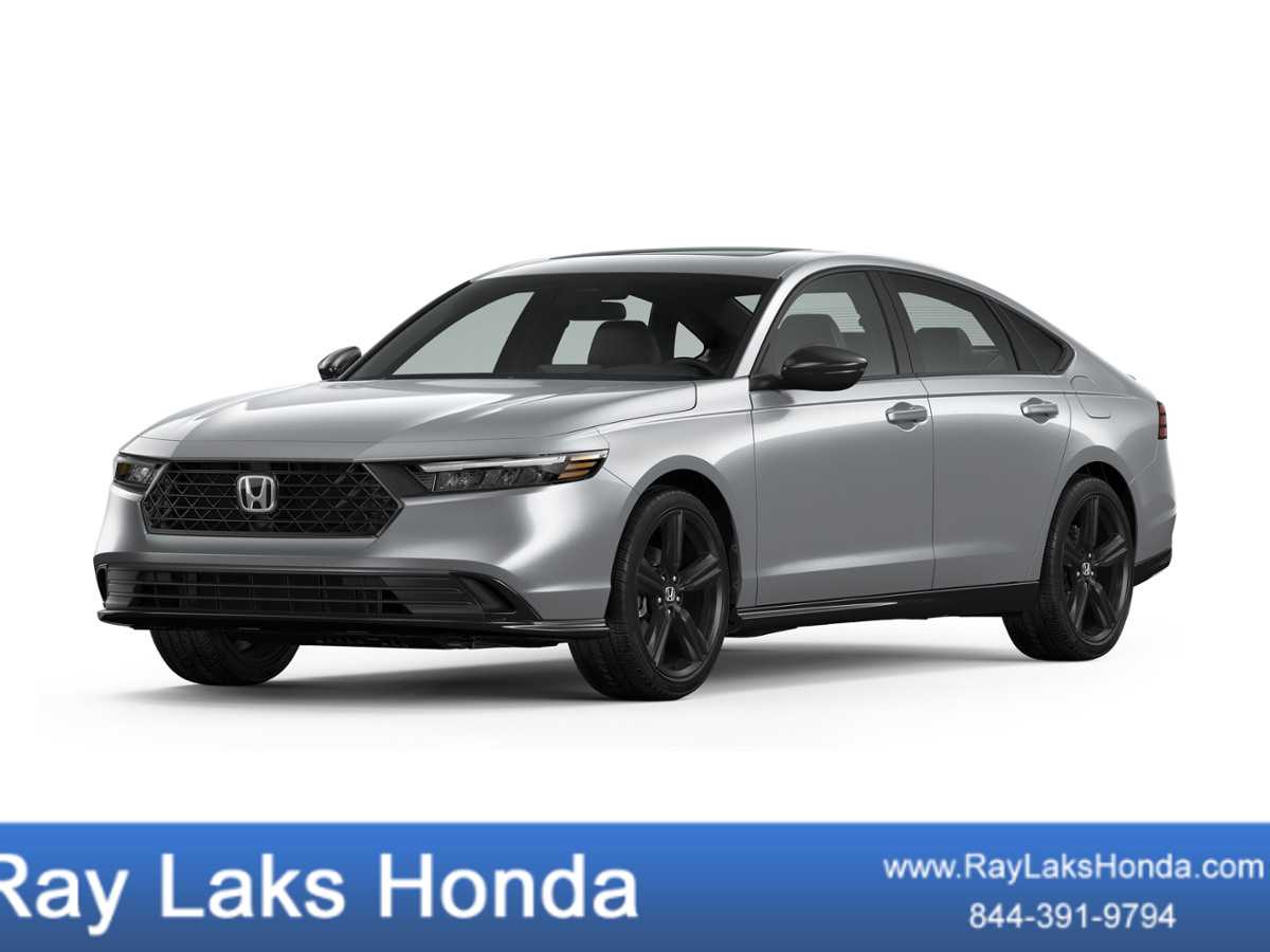 Platinum White Pearl 2024 Honda Accord Hybrid Sedan Front-Wheel Drive Continuously Variable Transmission