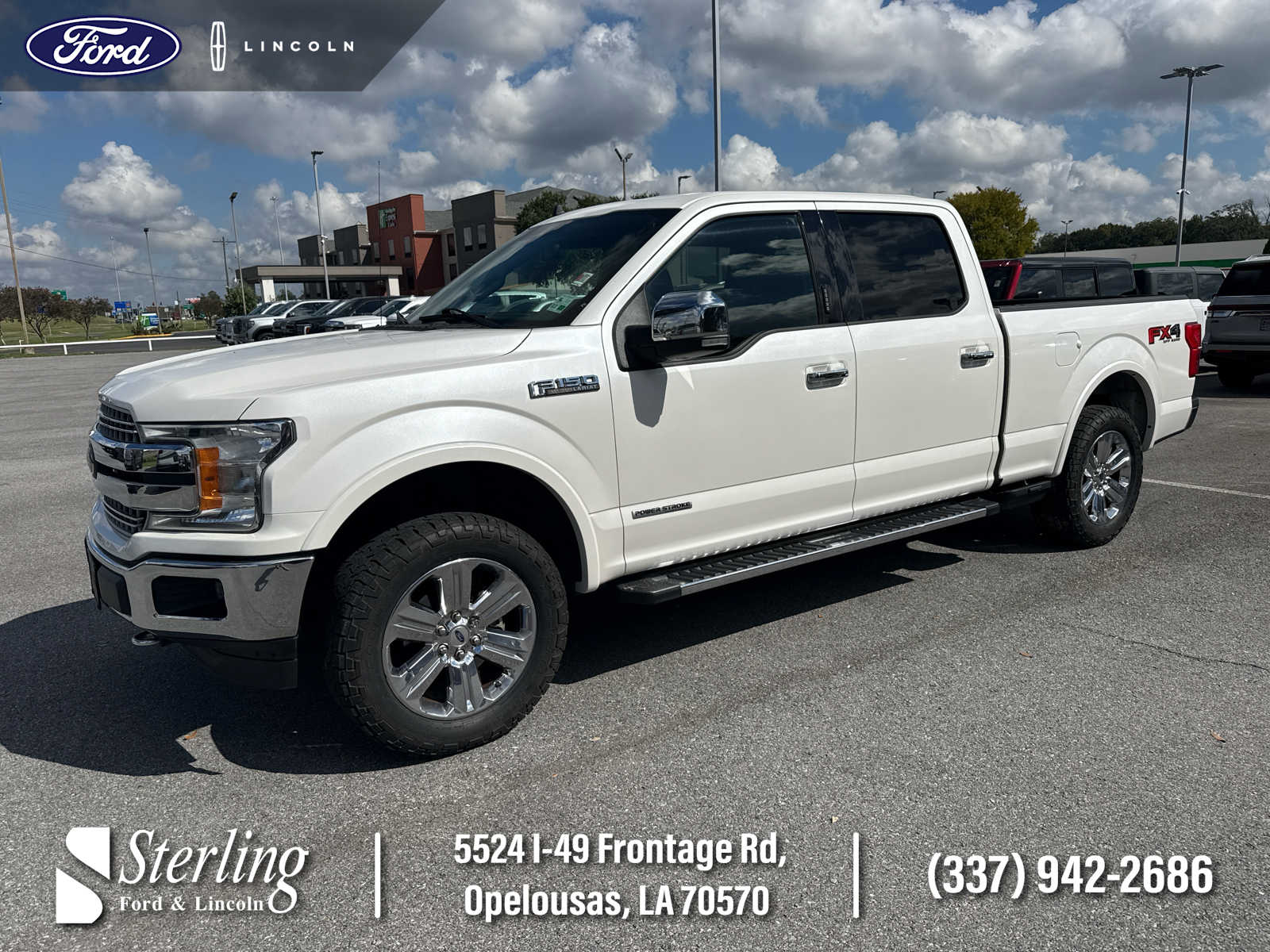 White Platinum Metallic Tri-Coat 2019 Ford F-150 Pickup Truck Four-Wheel Drive Automatic