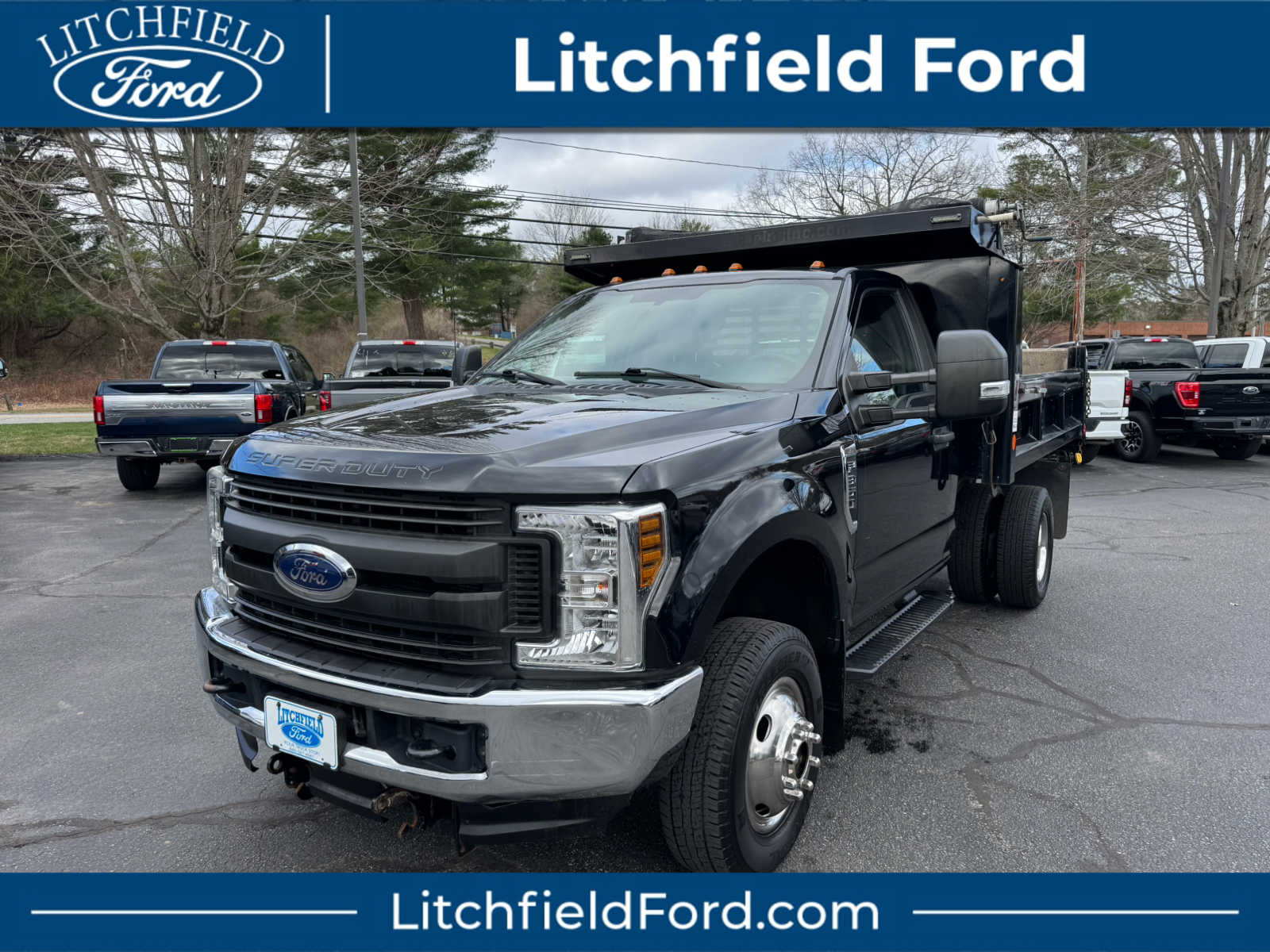 Agate Black Metallic 2019 Ford F-350 Super Duty Chassis XL DRW 4WD Pickup Truck Four-Wheel Drive 6-Speed Automatic