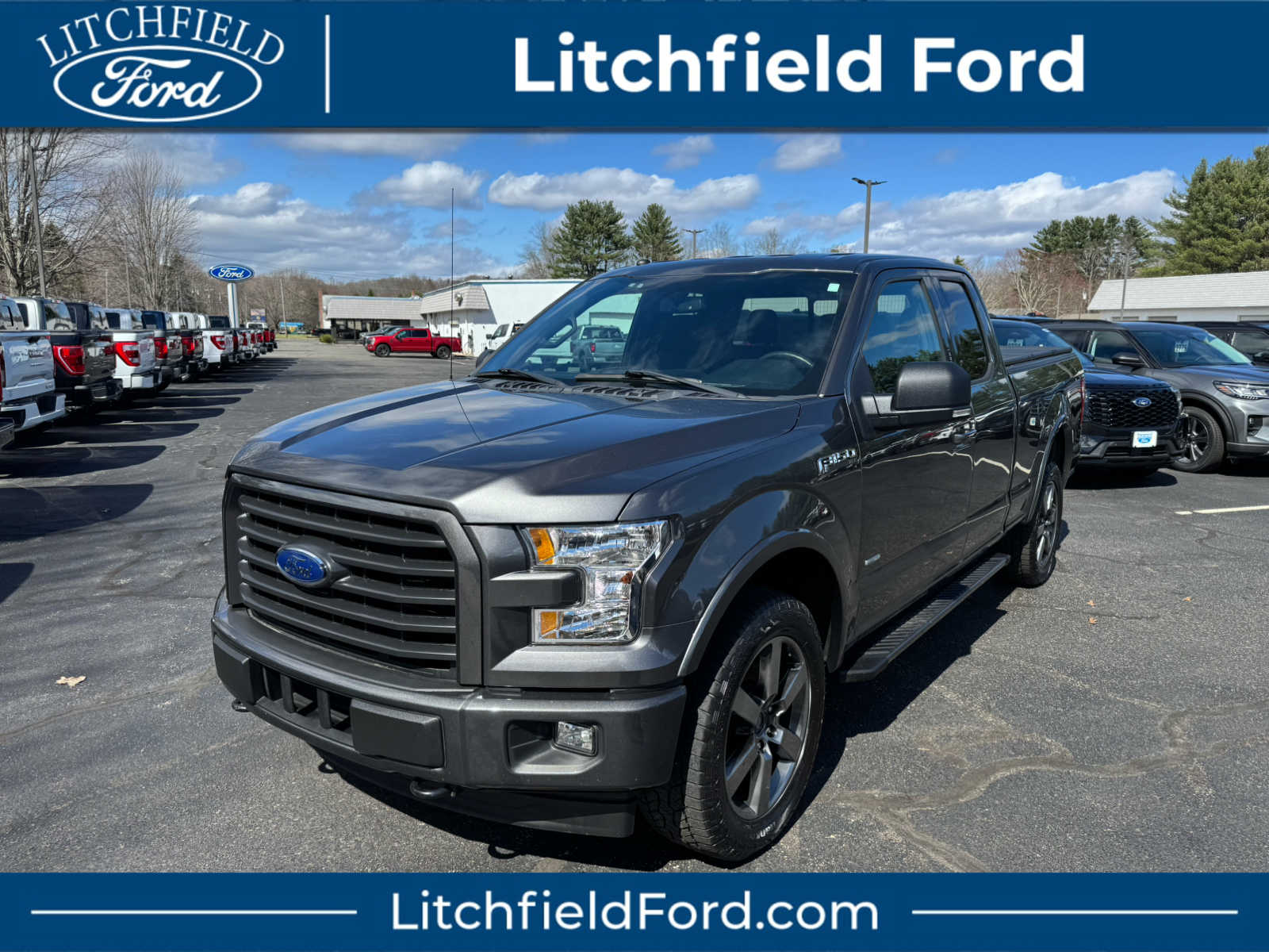 Gray (Magnetic Metallic) 2017 Ford F-150 XLT SuperCab 4WD Pickup Truck Four-Wheel Drive Automatic