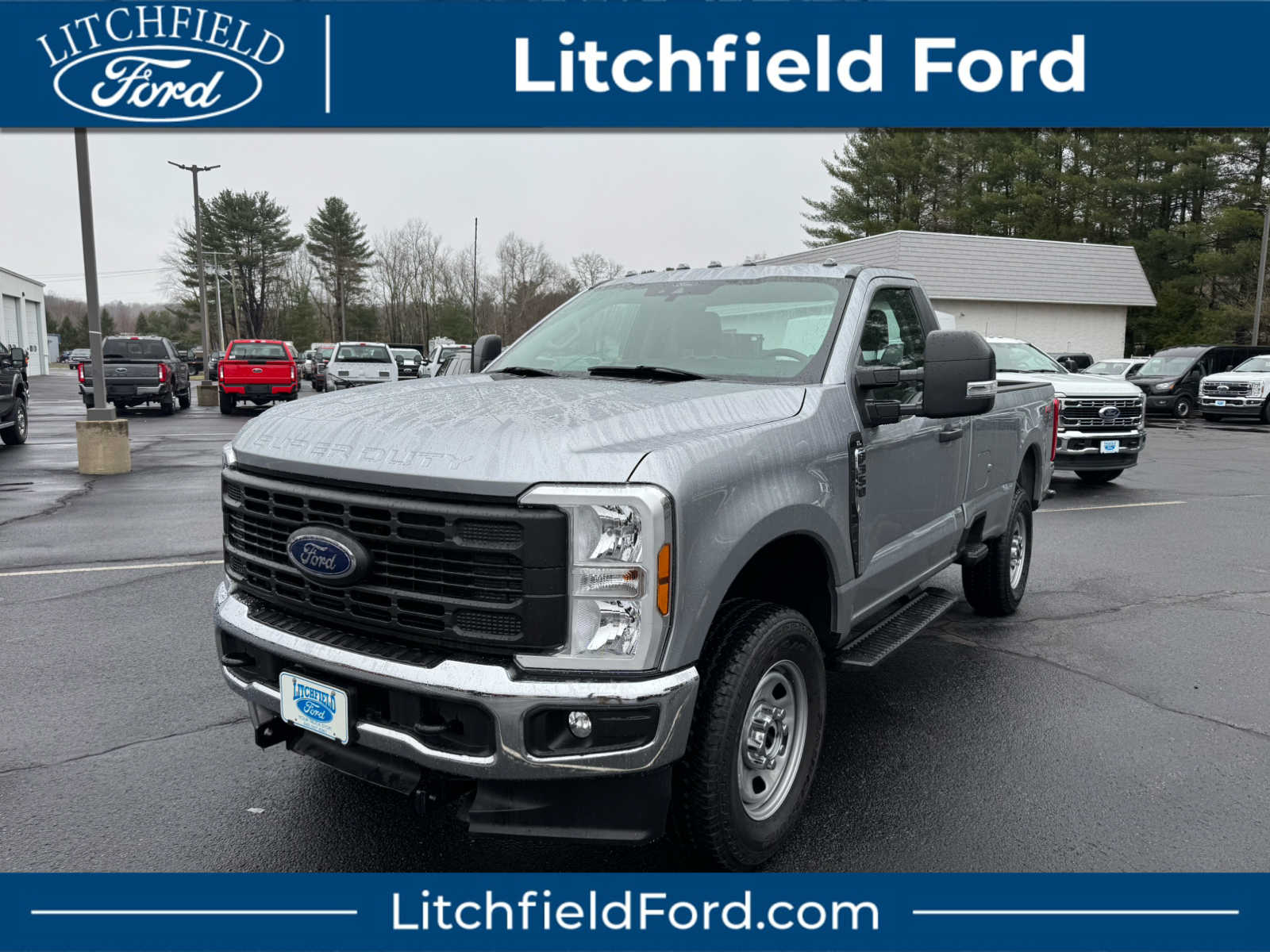 Iconic Silver Metallic 2024 Ford F-350 Super Duty XL LB 4WD Pickup Truck Four-Wheel Drive Automatic