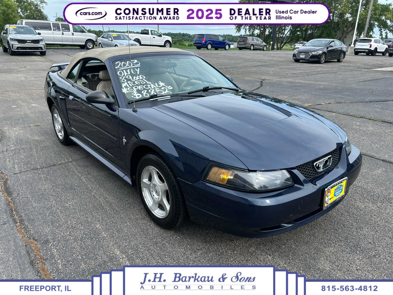 Black 2003 Ford Mustang Convertible Rear-Wheel Drive Automatic