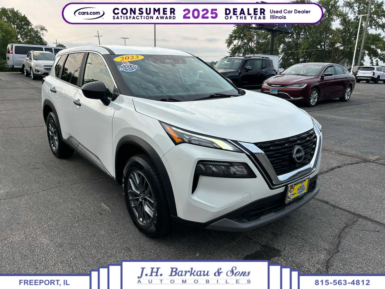 Glacier White 2023 Nissan Rogue SUV / Crossover Front-Wheel Drive Continuously Variable Transmission