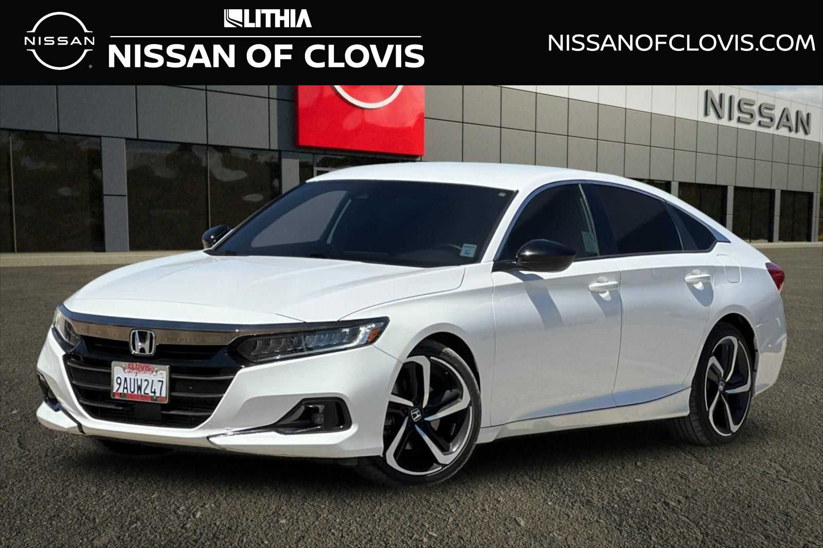 Platinum White Pearl 2022 Honda Accord Sedan Front-Wheel Drive Continuously Variable Transmission