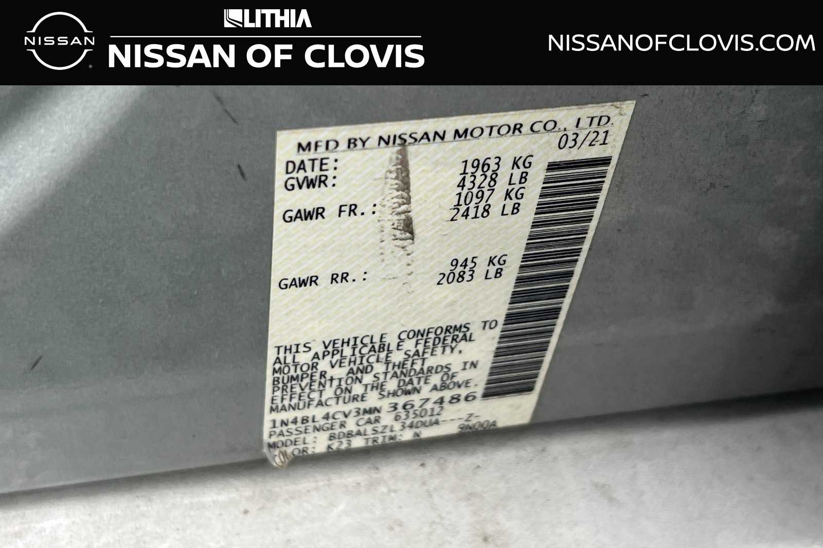 2021 Nissan Altima 2.5 SR