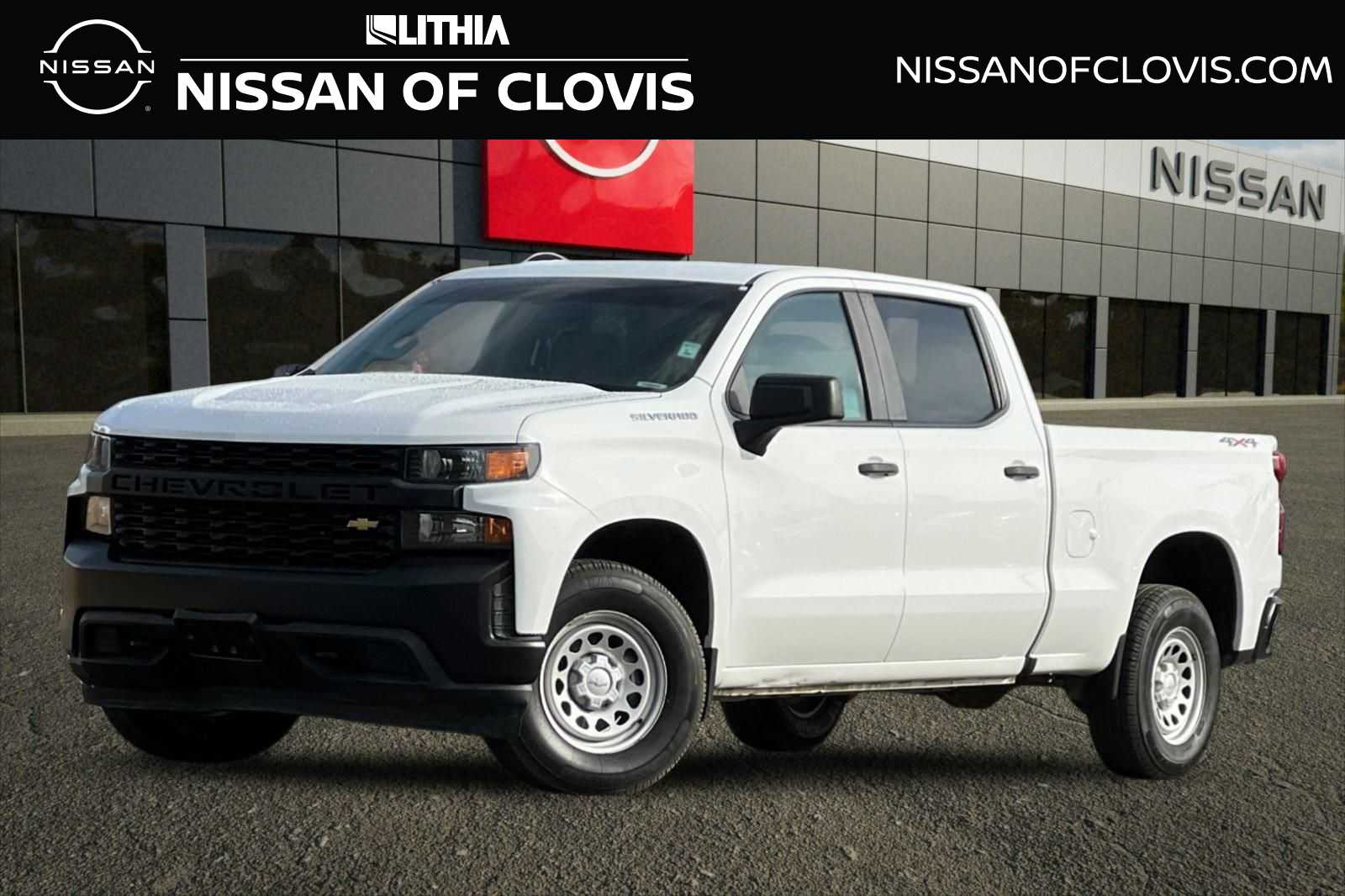 Summit White 2021 Chevrolet Silverado 1500 Work Truck Crew Cab 4WD Pickup Truck Four-Wheel Drive 6-Speed Automatic