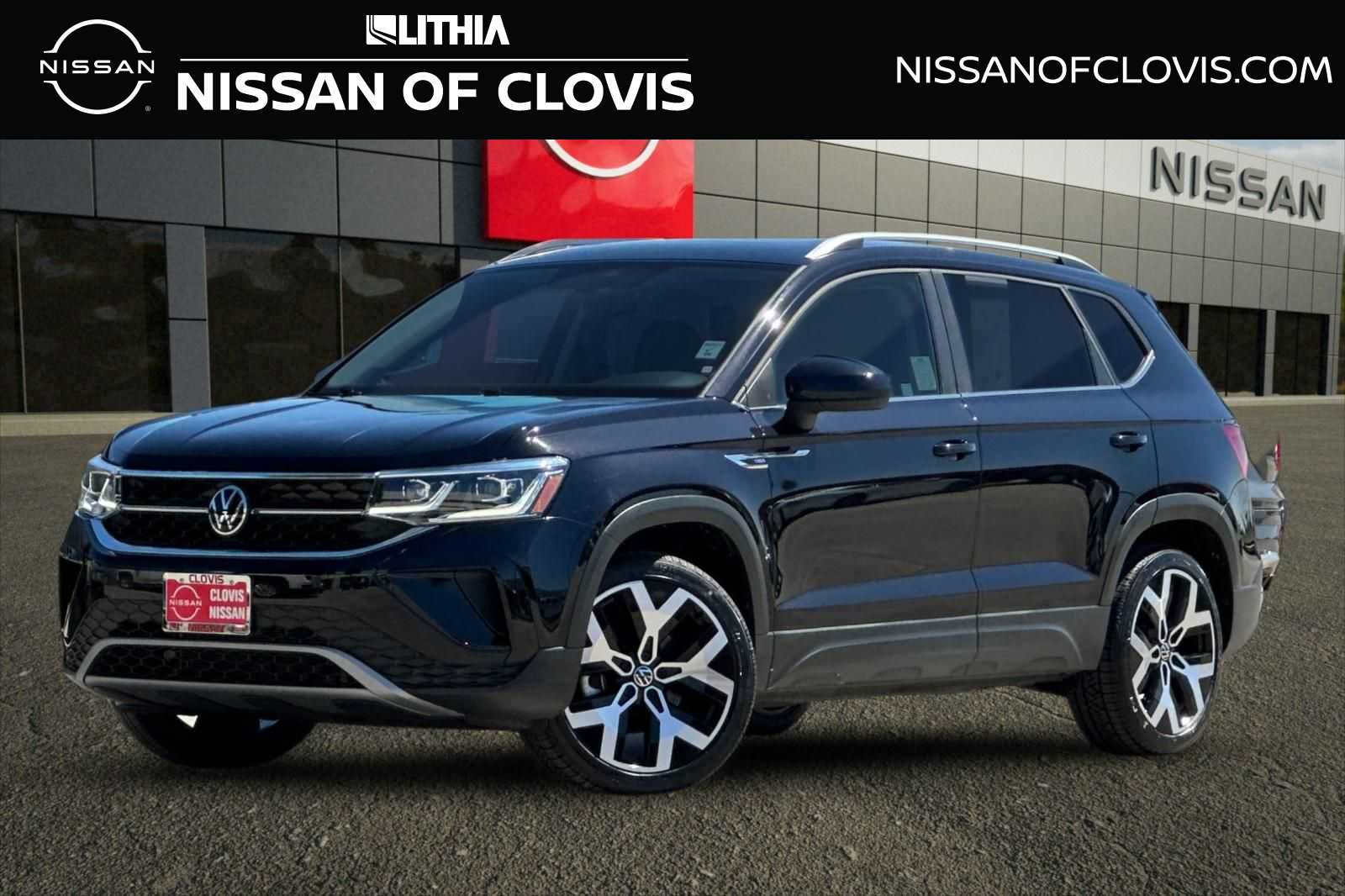 Deep Black Pearl 2023 Volkswagen Taos SEL 4Motion SUV / Crossover All-Wheel Drive 7-Speed Automatic