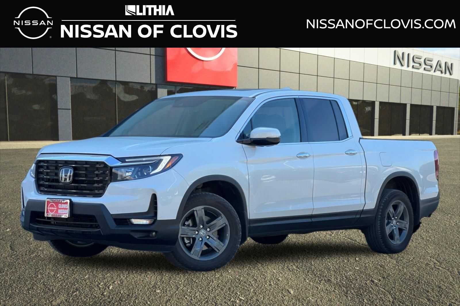 Platinum White Pearl 2023 Honda Ridgeline RTL-E AWD Pickup Truck All-Wheel Drive 9-Speed Automatic