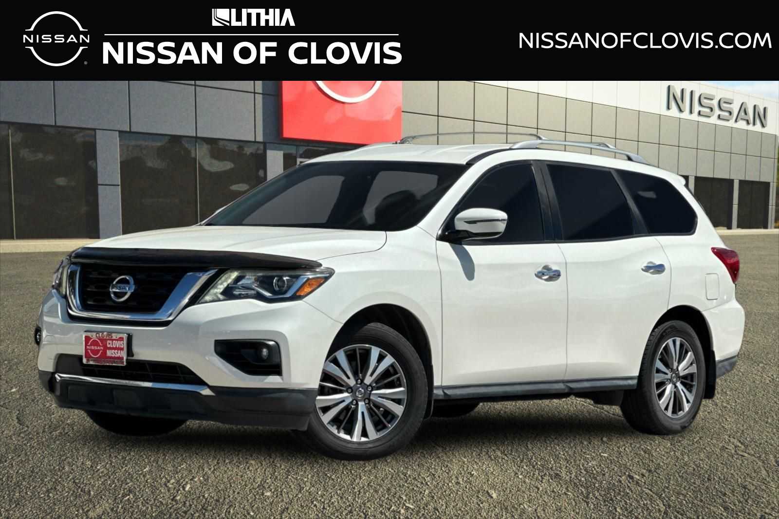 Pearl White 2017 Nissan Pathfinder SV SUV / Crossover Front-Wheel Drive Continuously Variable Transmission