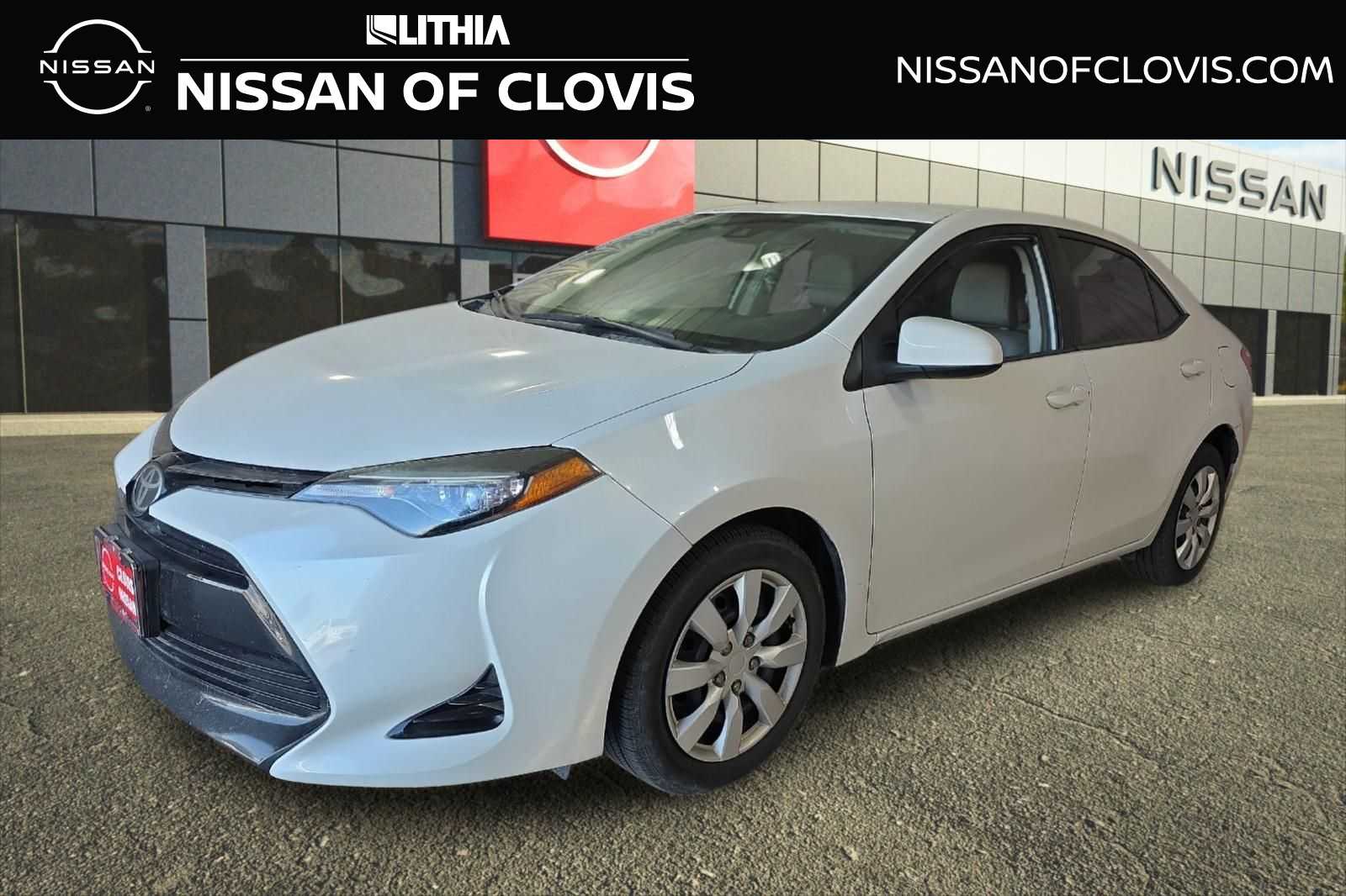 White (Blizzard Pearl) 2017 Toyota Corolla Sedan Front-Wheel Drive Continuously Variable Transmission