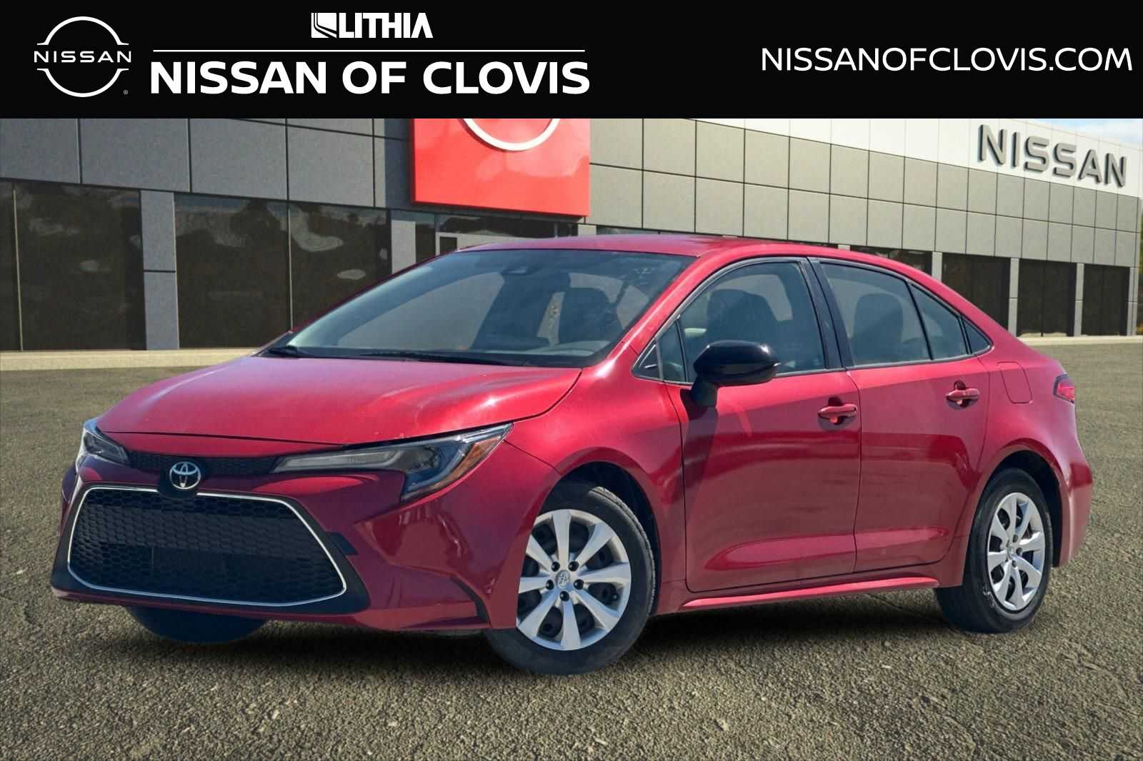 Barcelona Red Metallic 2021 Toyota Corolla LE FWD Sedan Front-Wheel Drive Continuously Variable Transmission