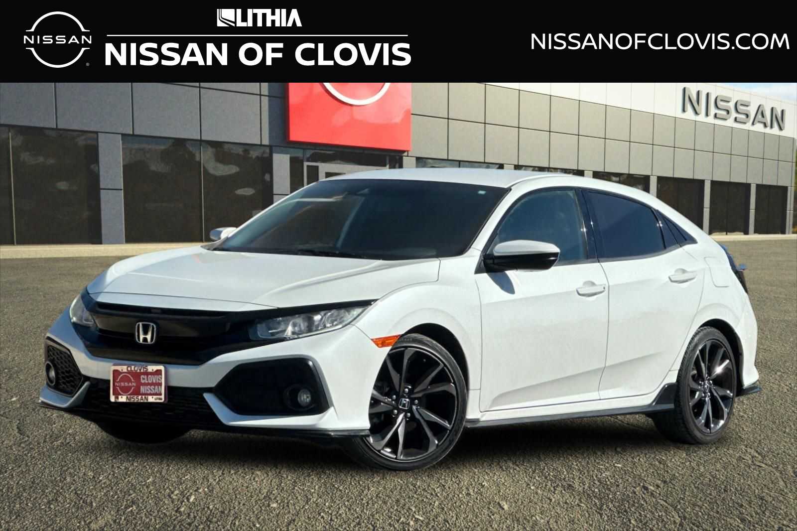 White Orchid Pearl 2019 Honda Civic Hatchback Sport FWD Hatchback Front-Wheel Drive 6-Speed Manual