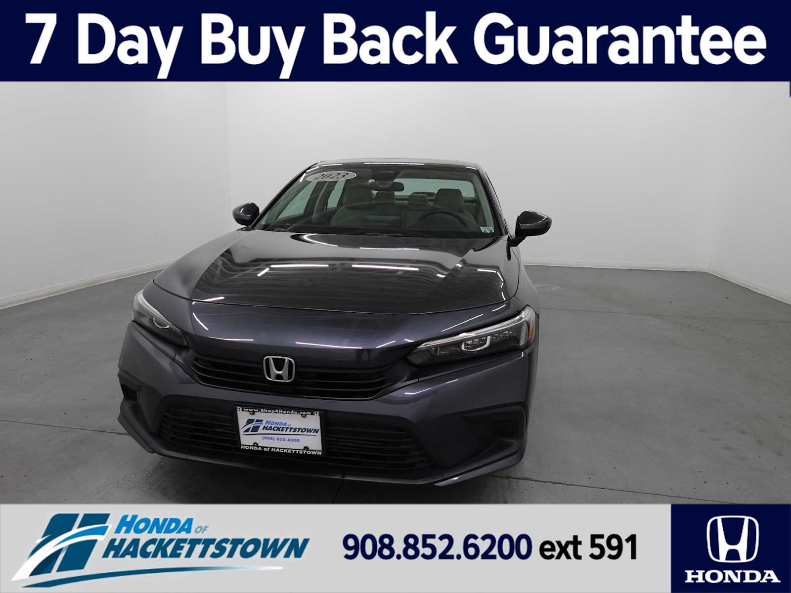 Meteorite Gray Metallic 2023 Honda Civic EX FWD Sedan Front-Wheel Drive Continuously Variable Transmission