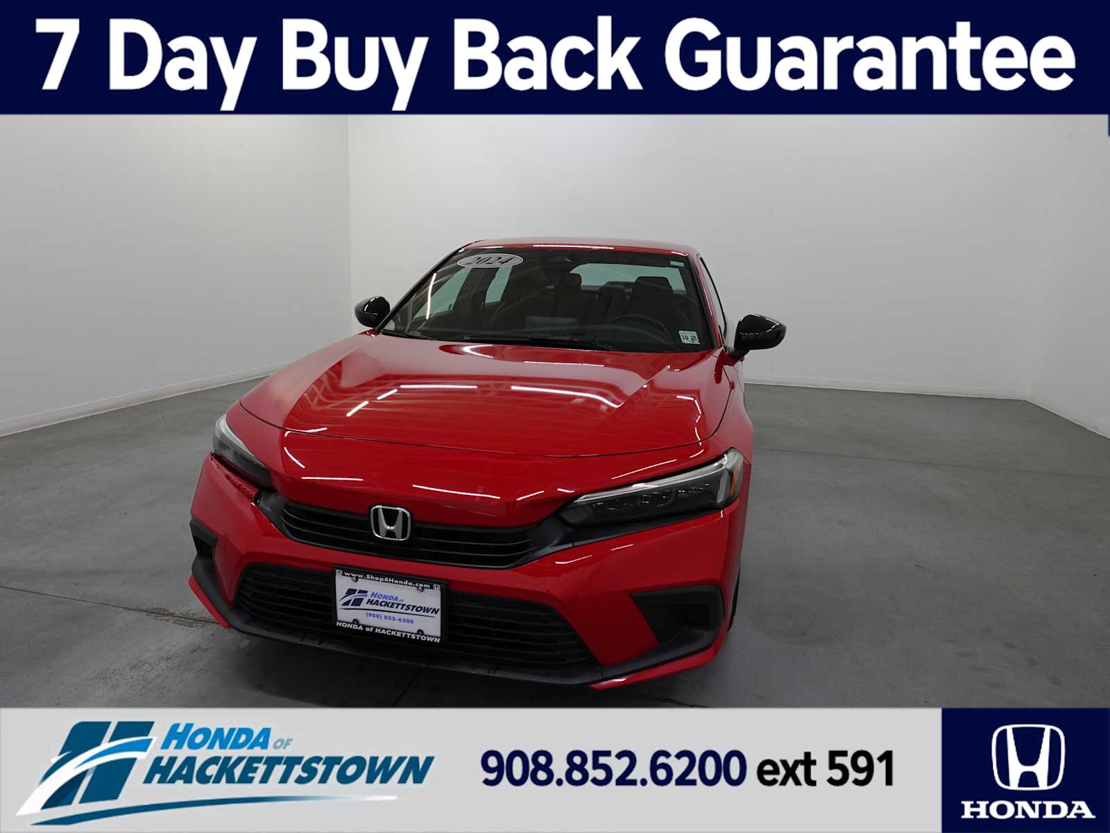Rallye Red 2024 Honda Civic Sedan Front-Wheel Drive Continuously Variable Transmission
