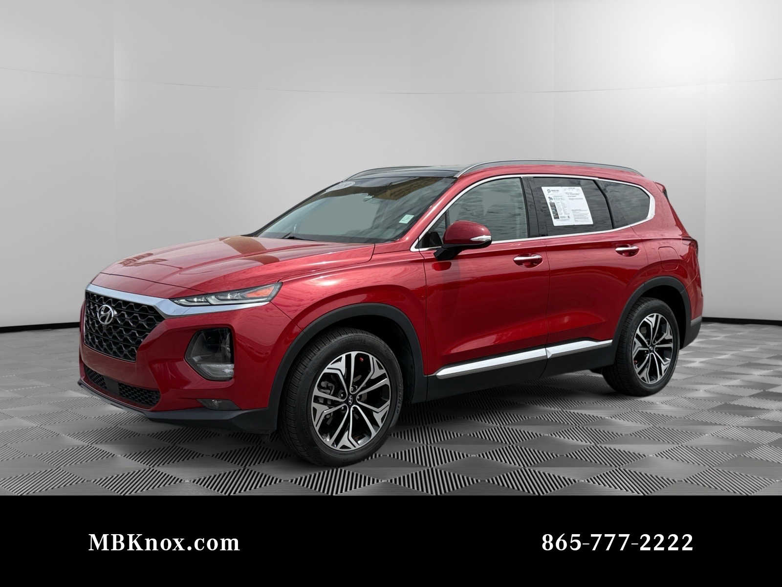 Scarlet Red 2019 Hyundai Santa Fe 2.0T Ultimate FWD SUV / Crossover Front-Wheel Drive 8-Speed Automatic