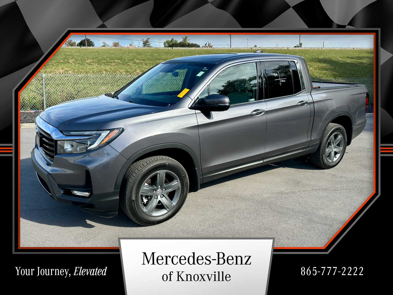 Gray (Modern Steel Metallic) 2023 Honda Ridgeline Pickup Truck All-Wheel Drive 9-Speed Automatic