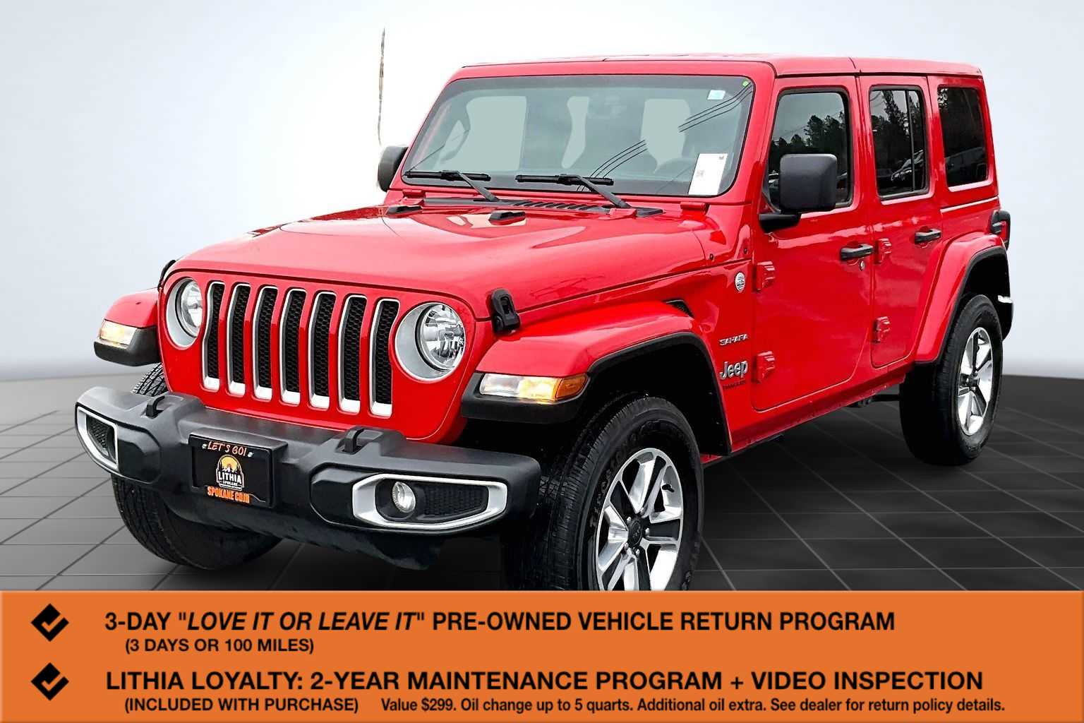 Firecracker Red 2023 Jeep Wrangler Sahara 4-Door 4WD SUV / Crossover Four-Wheel Drive 8-Speed Automatic