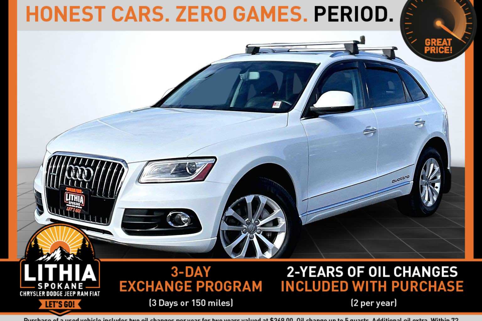 White 2015 Audi Q5 SUV / Crossover All-Wheel Drive 8-Speed Automatic
