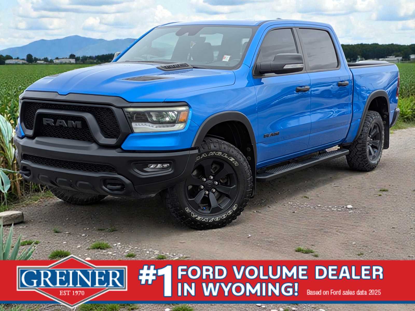 Hydro Blue Pearlcoat 2022 RAM 1500 Rebel Crew Cab 4WD Pickup Truck Four-Wheel Drive 8-Speed Automatic