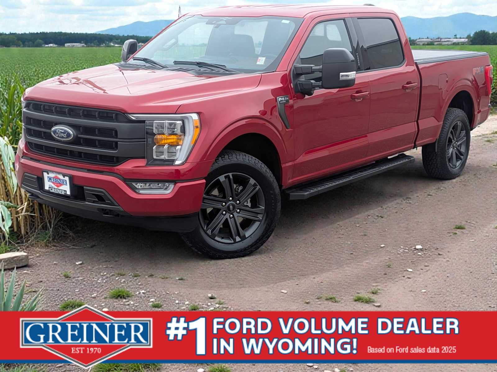 Rapid Red Metallic Tinted Clearcoat 2023 Ford F-150 Lariat SuperCrew 4WD Pickup Truck Four-Wheel Drive Automatic
