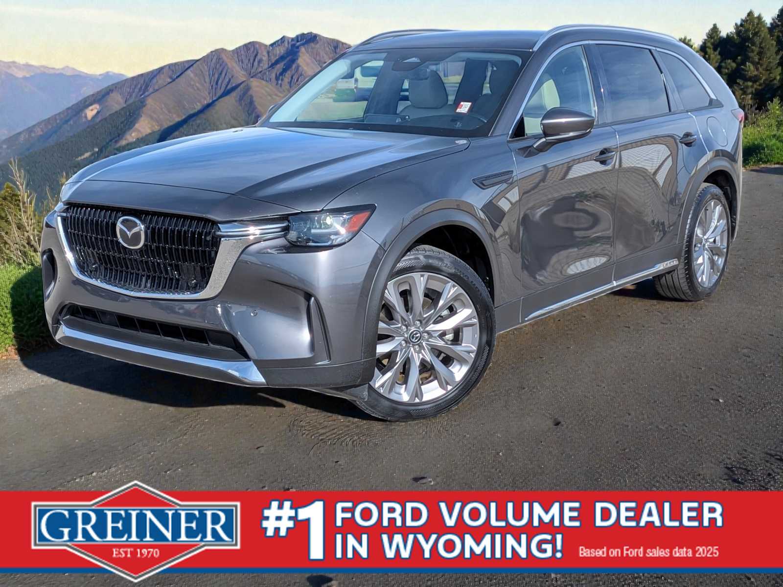 Machine Gray Metallic 2024 Mazda CX-90 3.3 Turbo Premium AWD SUV / Crossover All-Wheel Drive 8-Speed Automatic