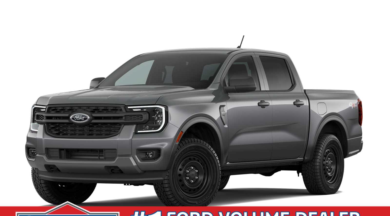 Gray 2026 Ford Ranger Pickup Truck Four-Wheel Drive Automatic