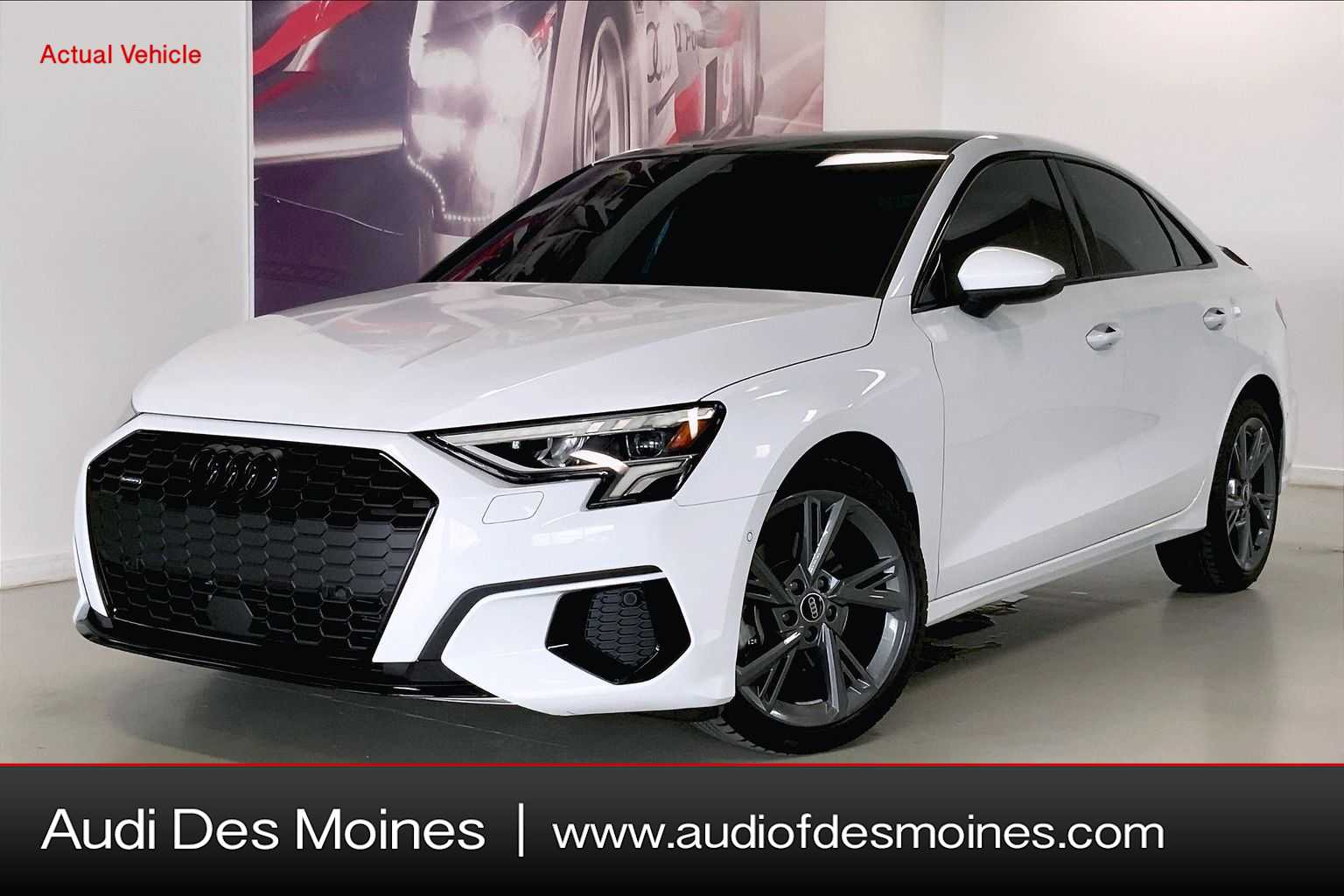 White 2024 Audi A3 Sedan All-Wheel Drive 7-Speed Automatic