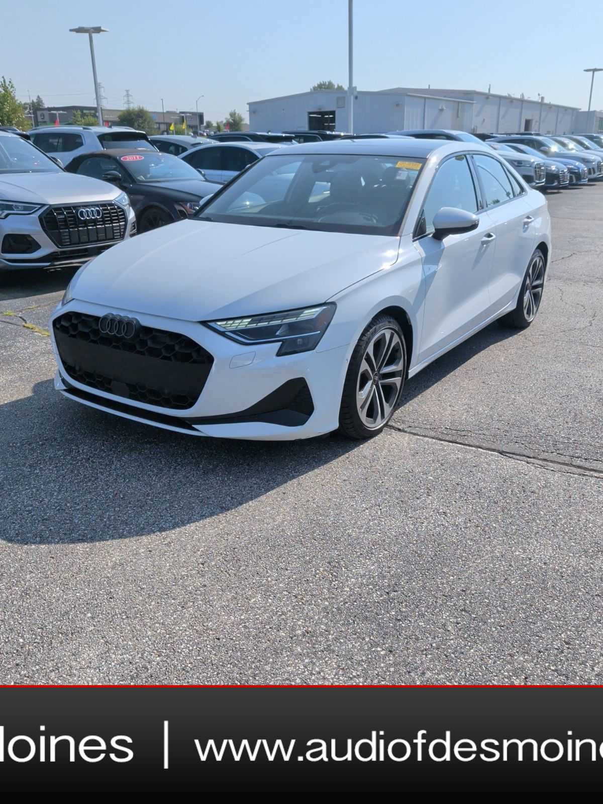 White 2025 Audi A3 Sedan All-Wheel Drive 7-Speed Automatic