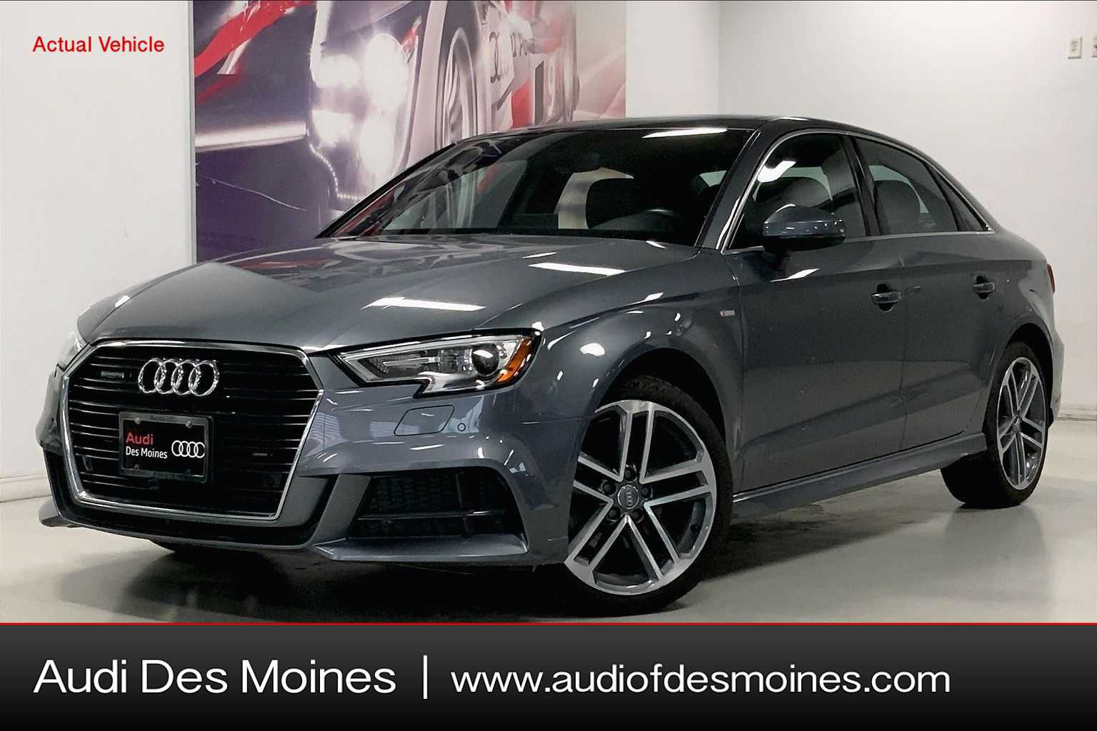 Monsoon Gray Metallic 2018 Audi A3 2.0T quattro Premium Plus Sedan AWD Sedan All-Wheel Drive 6-Speed Automatic