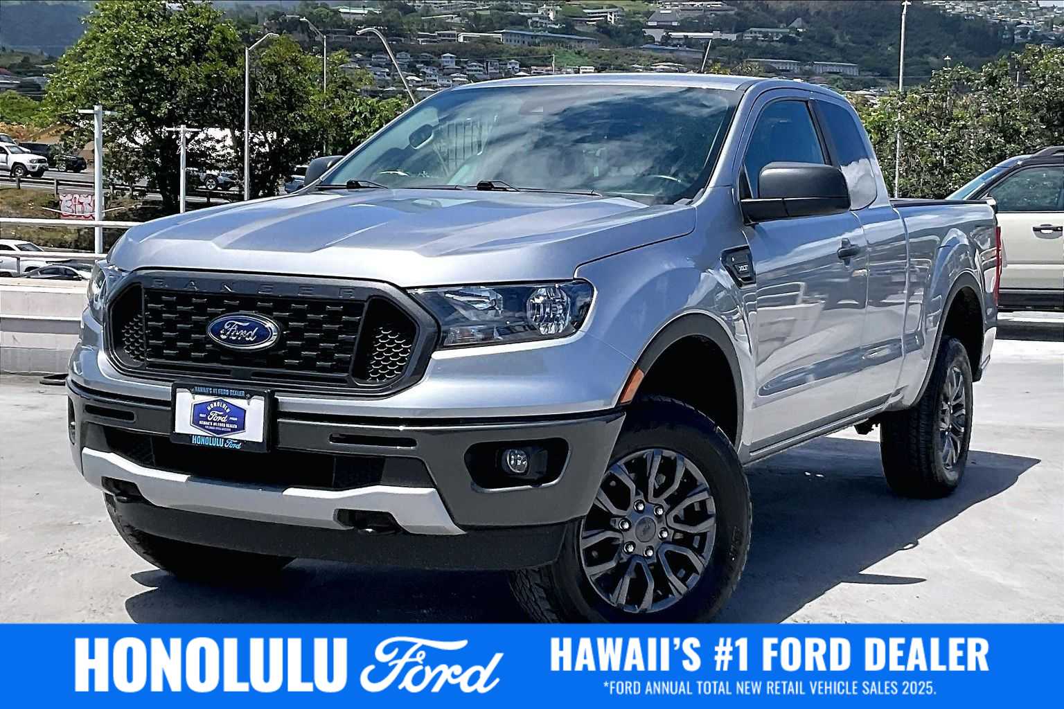 Iconic Silver Metallic 2021 Ford Ranger Pickup Truck Four-Wheel Drive Automatic