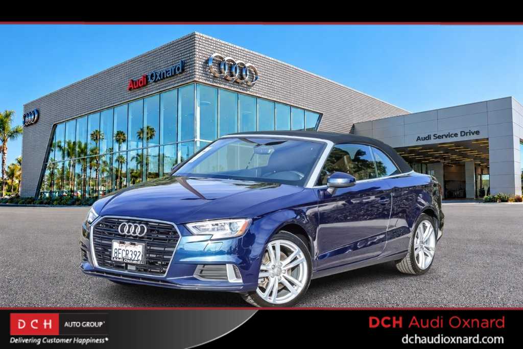 Blue 2018 Audi A3 Convertible Front-Wheel Drive 7-Speed Automatic