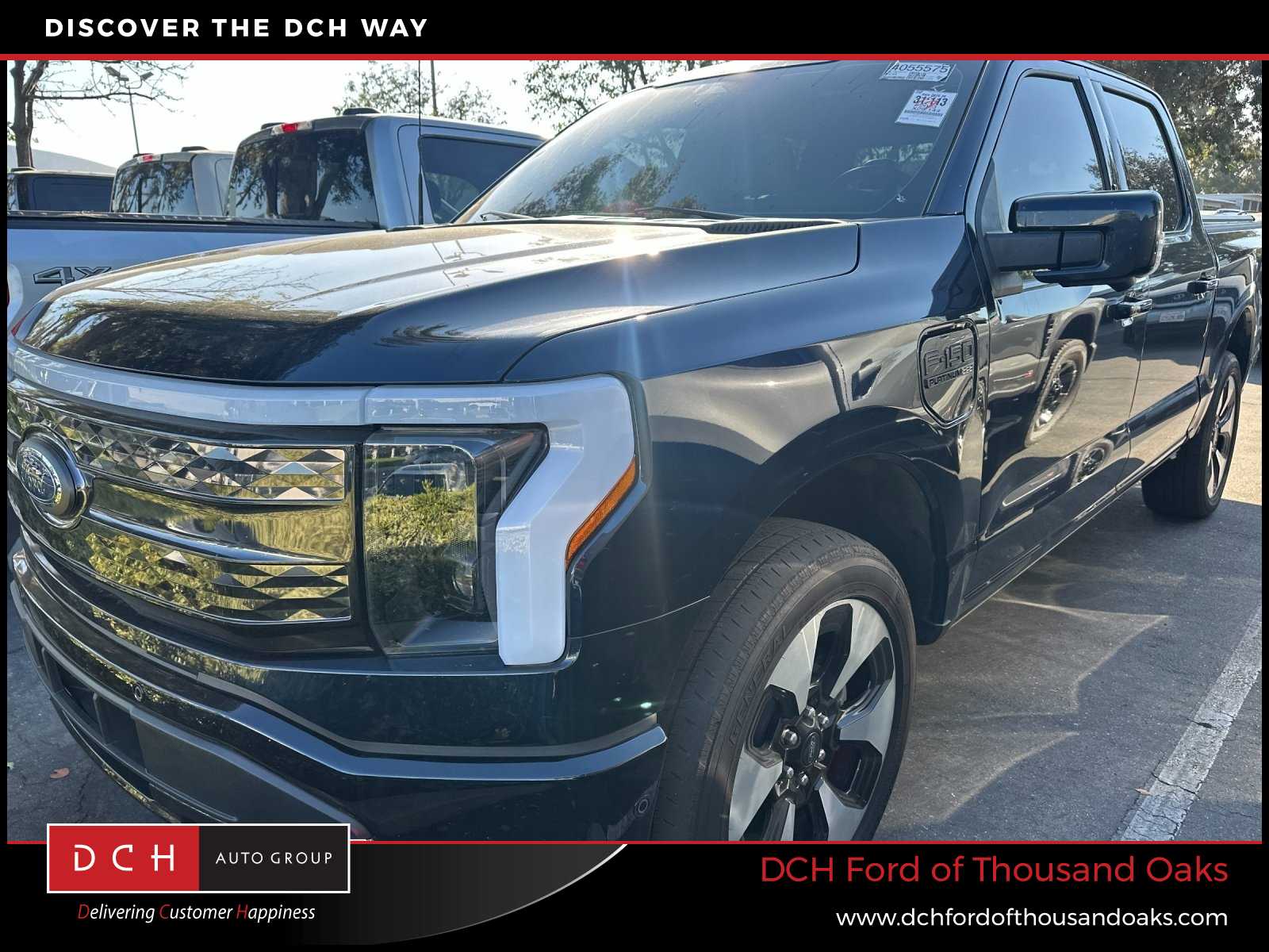 Antimatter Blue Metallic 2023 Ford F-150 Lightning Pickup Truck All-Wheel Drive 1-Speed Automatic