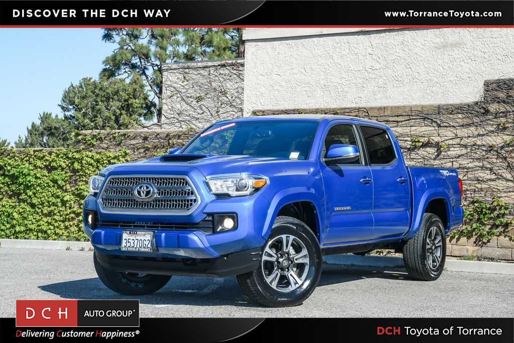 Blazing Blue Pearl 2017 Toyota Tacoma TRD Sport V6 Double Cab RWD Pickup Truck 4X2 6-Speed Automatic